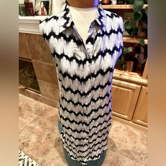 Thomas Wilde 100 silk button down gorgeous summer dress. Vacation gem size XS. - Picture 8 of 11